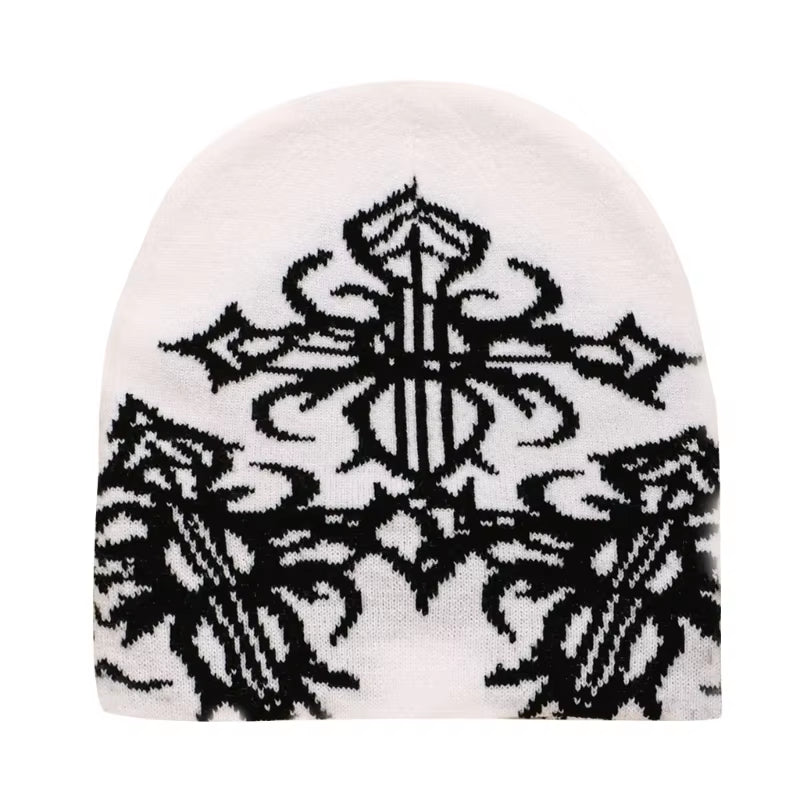 Slouchy Cotton Winter Warm Skull Cap Knitted Beanie Y2K Accessories Unisex Skull Cap Ski Cycling Outdoor