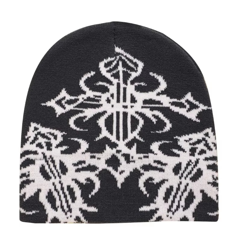 Slouchy Cotton Winter Warm Skull Cap Knitted Beanie Y2K Accessories Unisex Skull Cap Ski Cycling Outdoor