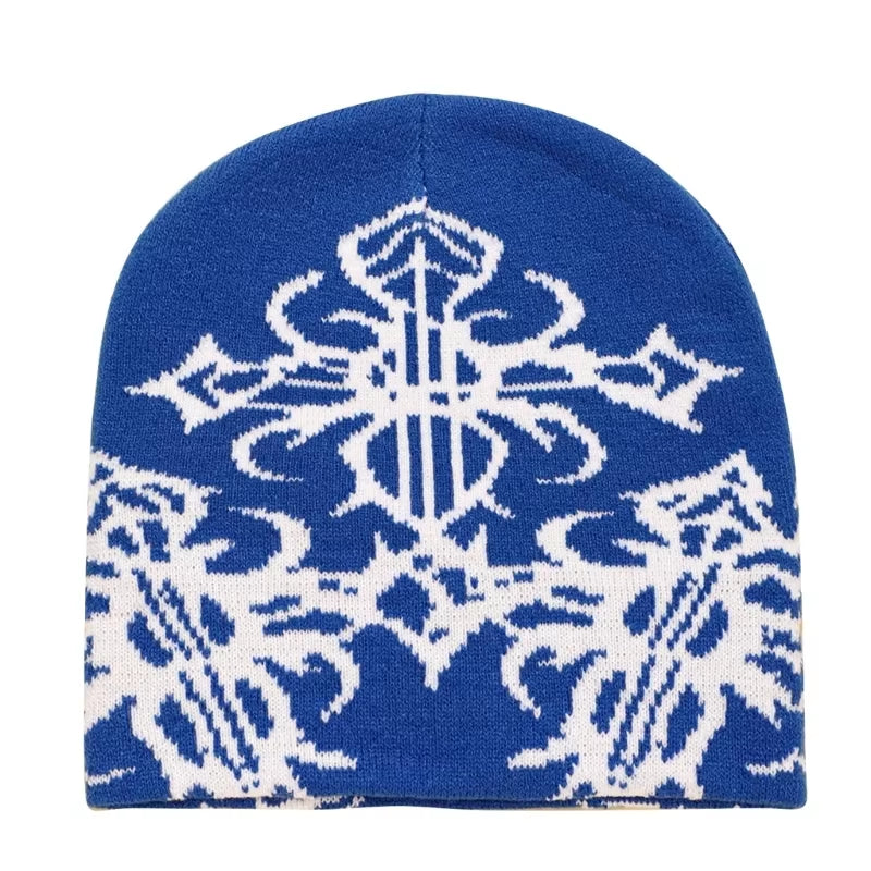 Slouchy Cotton Winter Warm Skull Cap Knitted Beanie Y2K Accessories Unisex Skull Cap Ski Cycling Outdoor