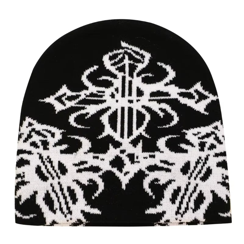 Slouchy Cotton Winter Warm Skull Cap Knitted Beanie Y2K Accessories Unisex Skull Cap Ski Cycling Outdoor